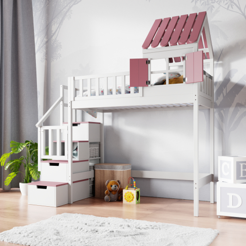 Hytteseng på hems 90 x 200